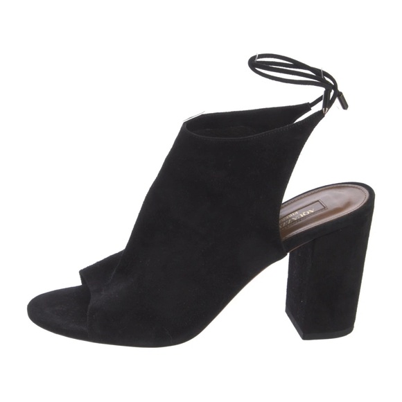 Aquazzura Suede Heels - Size IT 38.5 - Picture 1 of 15